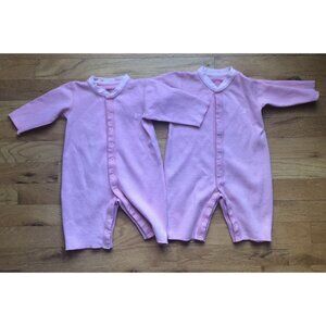 B Nature Organic 3-6M Set Of 2 Footless Pink Sleeper